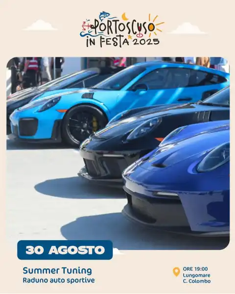 📅 30 agosto – Appuntamento imperdibile sul lungomare di Portoscuso con Summer Tuning!🔥 Una serata dedicata agli amanti d...